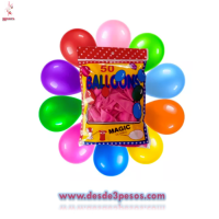 Bolsa con 50 globos de un solo Color Por Paquete del # 9 BALLOPNS