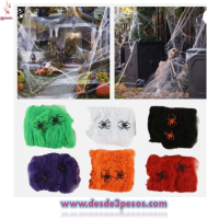 Bolsa con Telaraña en colores y dos arañas bolsa mediana 24 x 21cm.