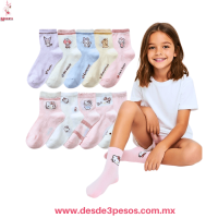 Calcetines Niña 4 - 8 con personajes CCY licra algodón WT642