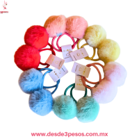 Carton con Coletero Pompon en colores 16 cm de largo 25R-6