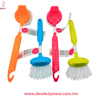 Cepillo Lava Platos ALEMAN de Plastico en colores 24 cm CLASICO