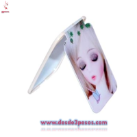 Espejo de cartera 3D Rectangular 4 modelos y colores 14 x 10cm.