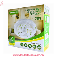 Foco Ventilador De Facil Conexión TIANLAI Iluminacion Led 21 W 24 cm. De diametro FS-32