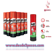 Lapiz Adhesivo Pritt 11cm. Paquete con 12  piezas. Precio por una pza. 