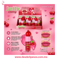 Llavero LipGlos Cherry FAVOR BEAUTY con Aroma LG3910 11 X 3.5 cm. Caja con 24 pza. precio por 1 pza. 