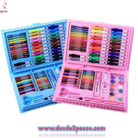 Maletin Artistico con 160 pza. PresentaciÃ³n Nino y Nina 34 x 27cm. 