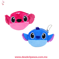 Monedero Afelpado Con DiseÃ±o De Stitch Y Angela 11 cm. Diametro 