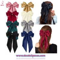 MoÃƒÂ±os Coquette en colores lisos con pico de garza 19 x 36cm.