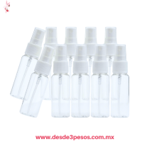 Paquete C/12 Atomizador plástico 40 ml.Transparente varios colores 11 x 4cm. 