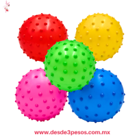 Paquete con 10 Pelotas de Hule y Picos en colores 19 cm. Diametro 