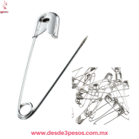 Paquete con 12 Blister de Seguros Metalicos para ropa 