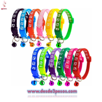 Paquete con 12 Collar para Mascotas en  6 colores 18cm.