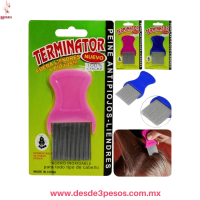 Peine Anti piojos - Lindres con cerdas de acero inoxidable 100% Eficaz 8 cm.