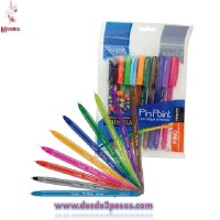 Pin Point Boligrafo AZOR MANDALA, Punto Fino Bolsa con 10 pza. 
