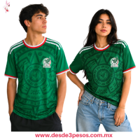 Playera de la Seleccion Mexicana Cuello Redondo talla Extra Grande 