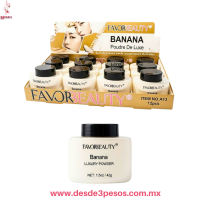 Polvo Traslucido BANANA FAVOR BEAUTY 20g. Caja con 12 pza. precio por 1 pza. A109