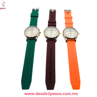 Reloj Casio Analógico Unisex, Correa de Silicona de Colores, Caja de 38mm REF:902052