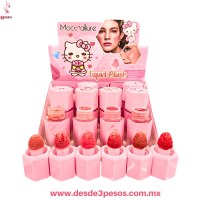 Rubor LÃ­quido FAVOR BEAUTY Hello Kitty con Aplicador de Esponja, 8 x 3.5cm. Larga DuraciÃ³n 4 tonos BL9107