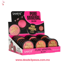 Rubores Minerales Saniye larga duración con acabado mate 6 Tonos 10 gramos modelo E0119