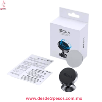Soporte Magnético Universal 360° para Celular, Adhesivo para Carro o Escritorio PJ093, Marca 1Hora