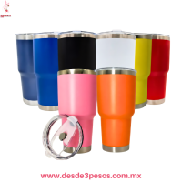 Termo Portátil De Acero Inoxidable Con Calor Y Frío 900 ml. En Colores 