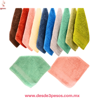 Toallas faciales, paño suave varios tonos 30 x 30 cm.