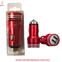 Turbo Cargador AutomÃ³vil 2.1a Carga Rapida Doble Usb 6 x 2cm, Marca 1hora GAR108