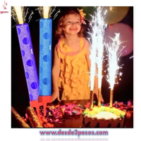 Vela Magica Chispera Colores Duos #12 duracion de 20 a 30 segundos en bolsa individual 