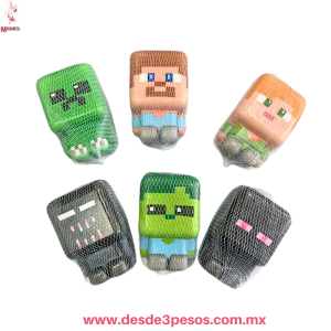  Minecraft Antiestrés Squishys Suave Relajante 9 x 5 cm. En costalito 