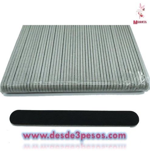 Paquete con 50 Limas  para uÃƒÂ±as color negro 17cm