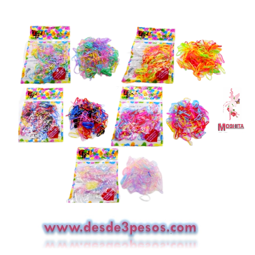 Paquete de 12 bolsas de Liga Latex GRANDE surtida 