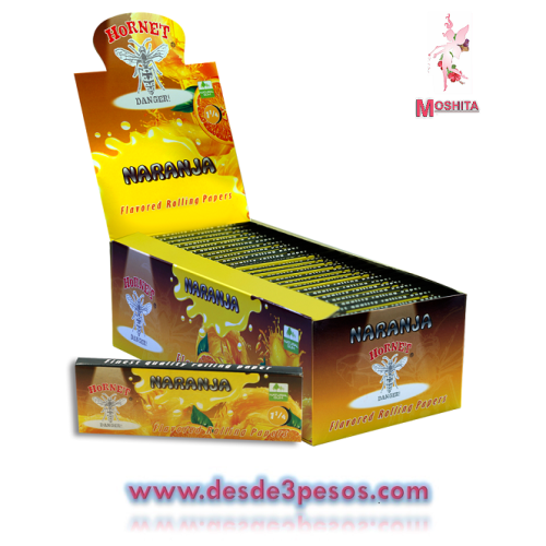 Papel para Cigarro HORNET Sabor NARANJA Sobre con 50 sabanas 