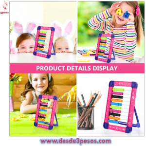 Abaco GRANDE de plastico en forma de Piramide en colores Neon 25 x 18