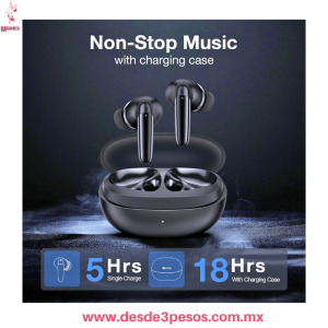 Audífonos Inalámbricos. TWS ? | Bluetooth, Estuche de Carga Compacto y Diseño Elegante. AUT207, Marca 1Hora
