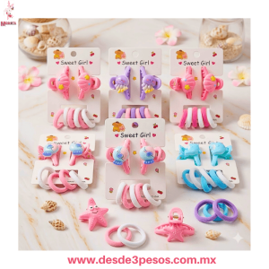 Blister con Par de Pinza con Figuras de Mar y 6 Mini Donas 4 x 2.5 cm. 5L-21