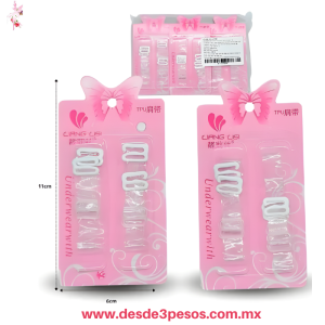 Blister con Par de Tirantes Transparentes para Brassier 12 x 7 cm XLE-9
