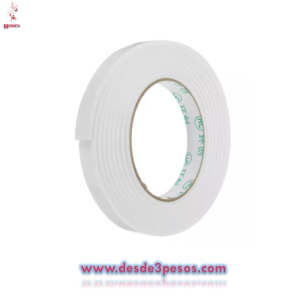 Blister de Cinta Doble cara blanca 2 metros aprox. 3cm. Ancho