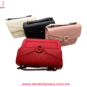 Bolsa Vinil en colores con Correa 2 diviciones y broche 21 x 15 cm. LD-08-2609