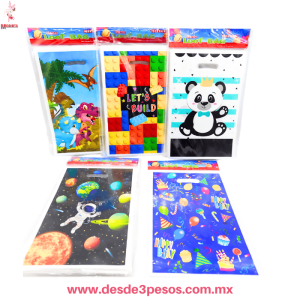 Bolsa con 10 Bolsitas impresas de Figuras para Dulces 26 X 18 cm. YSL-L358