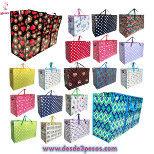 Bolsa de plÃ¡stico multifuncional con Cierre en varios diseÃ±os 59 x 44 cm. CHICA 