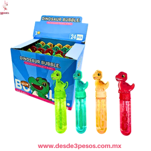 Burbuja de Agua en tubo con figura en Tapa en forma de DINOSAURIO  14cm