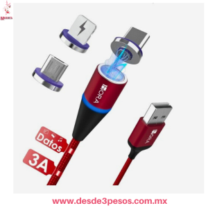Cable Magnetico Tipo V8/C/IP 1 mt Largo , Marca 1 Hora CAB253