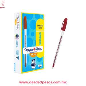 Caja con 12 Boligrafos  KILOMETRICO en color ROJO 