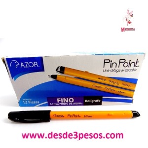 Caja con 12 Boligrafos POINT PUNTO FINO en color NEGRO