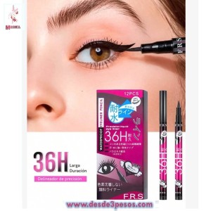 Caja con 12 Delineador Retractil 36H NEGRO Indeleble Mishining