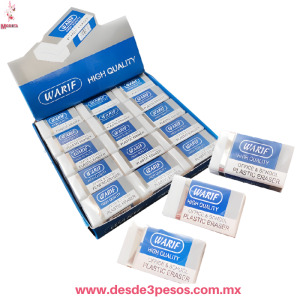 Caja con 20 Gomas Escolares WARIF 6 X 3 cm. HFY-9224