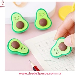 Goma en forma de Aguacate color como en foto 4 x 3 cm Goma en forma de Aguacate color como en foto 4 x 3 cm