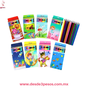 Cajas de 12 Colores Triangulares Punta Gruesa Color Pencil  19cm