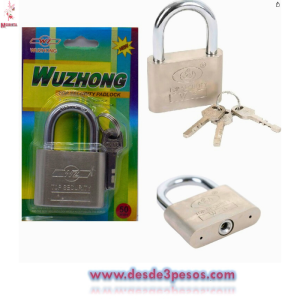 Candado Metal con juego de llaves 7 x 5cm. En blÃƒÂ­ster individual WUZHONG