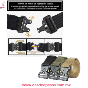 Cinturon Para Hombre Casual de  nailon Hebilla Automatica 150 cm. 